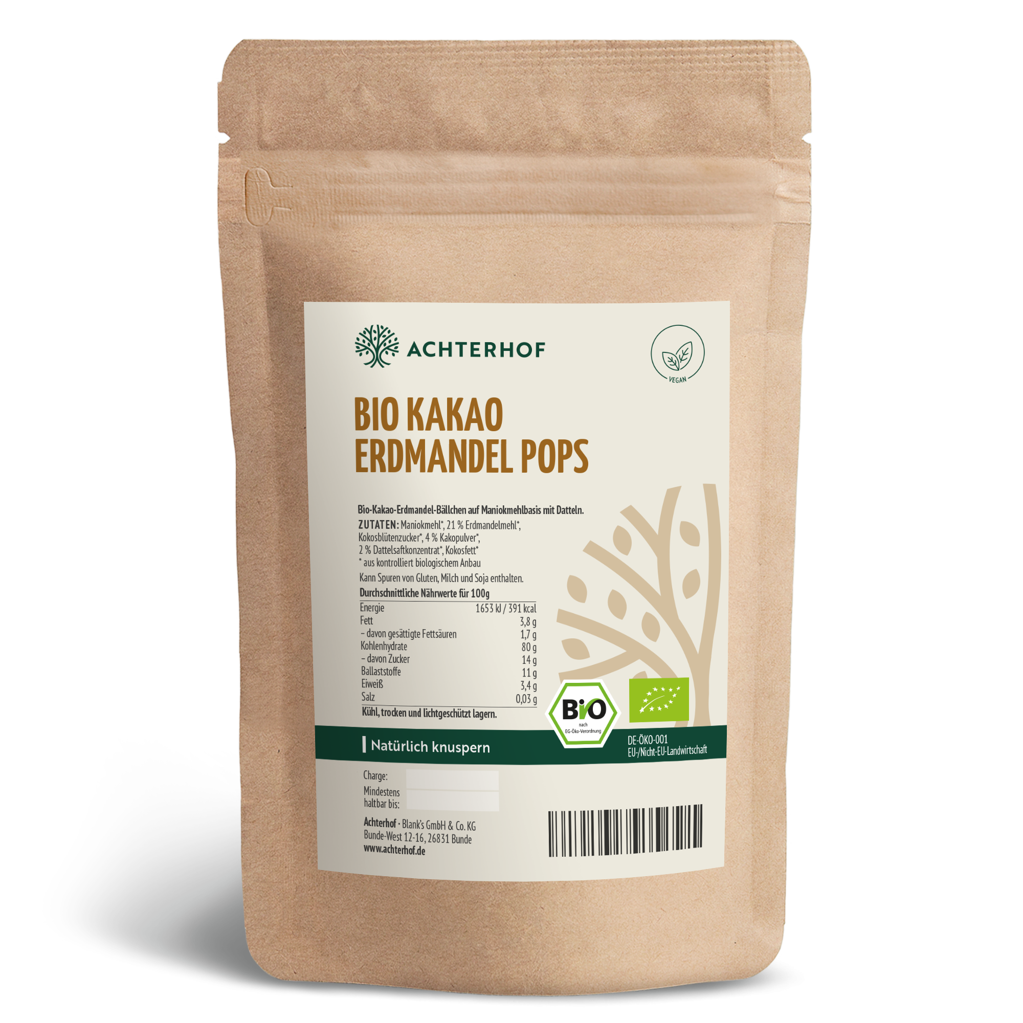 Bio Kakao Erdmandel Pops (250g)