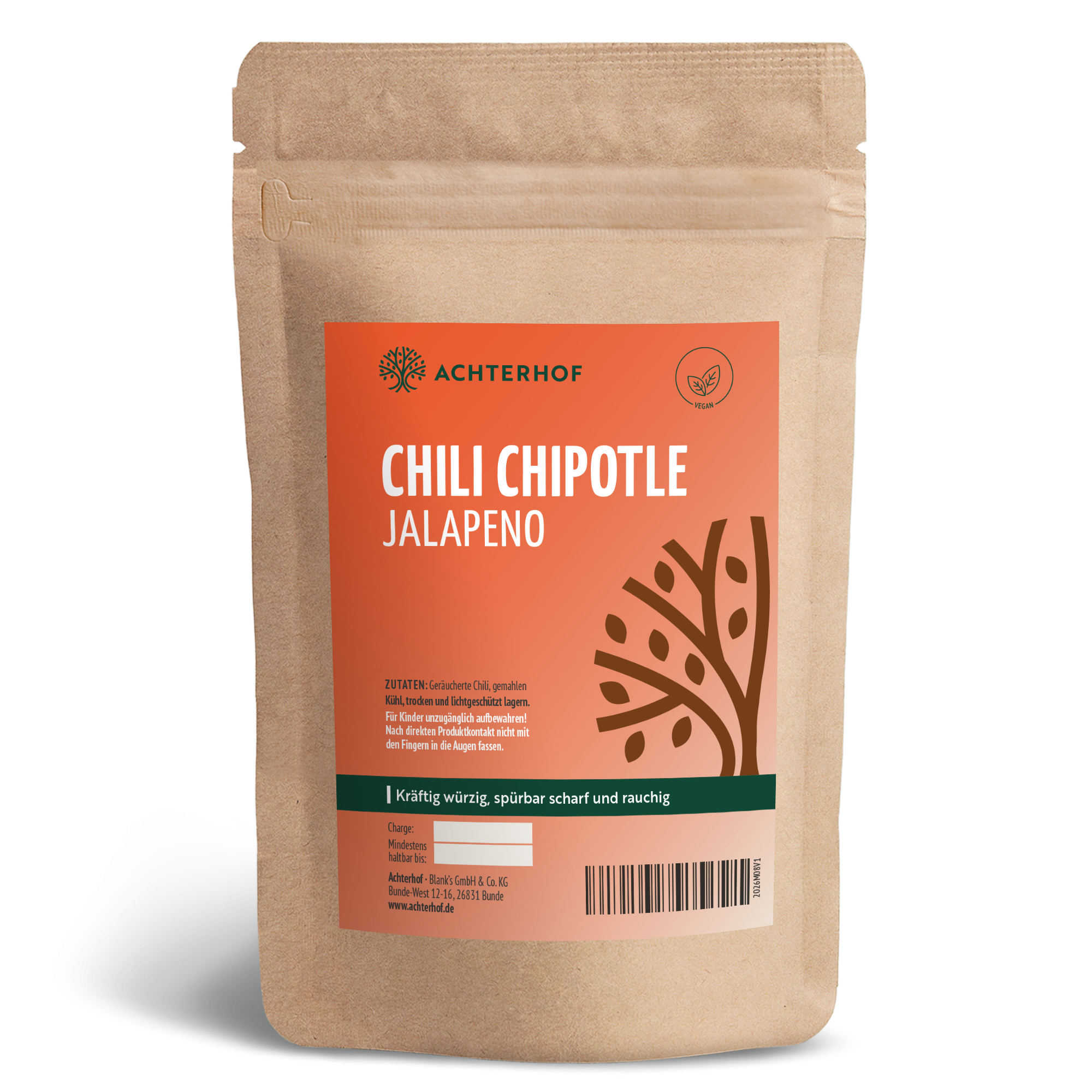 Chili Chipotle Jalapeno gemahlen (250g)