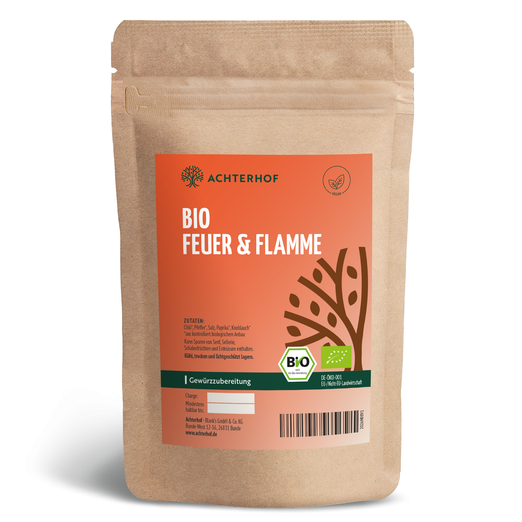 Bio Feuer & Flamme Gewürzzubereitung (100g)