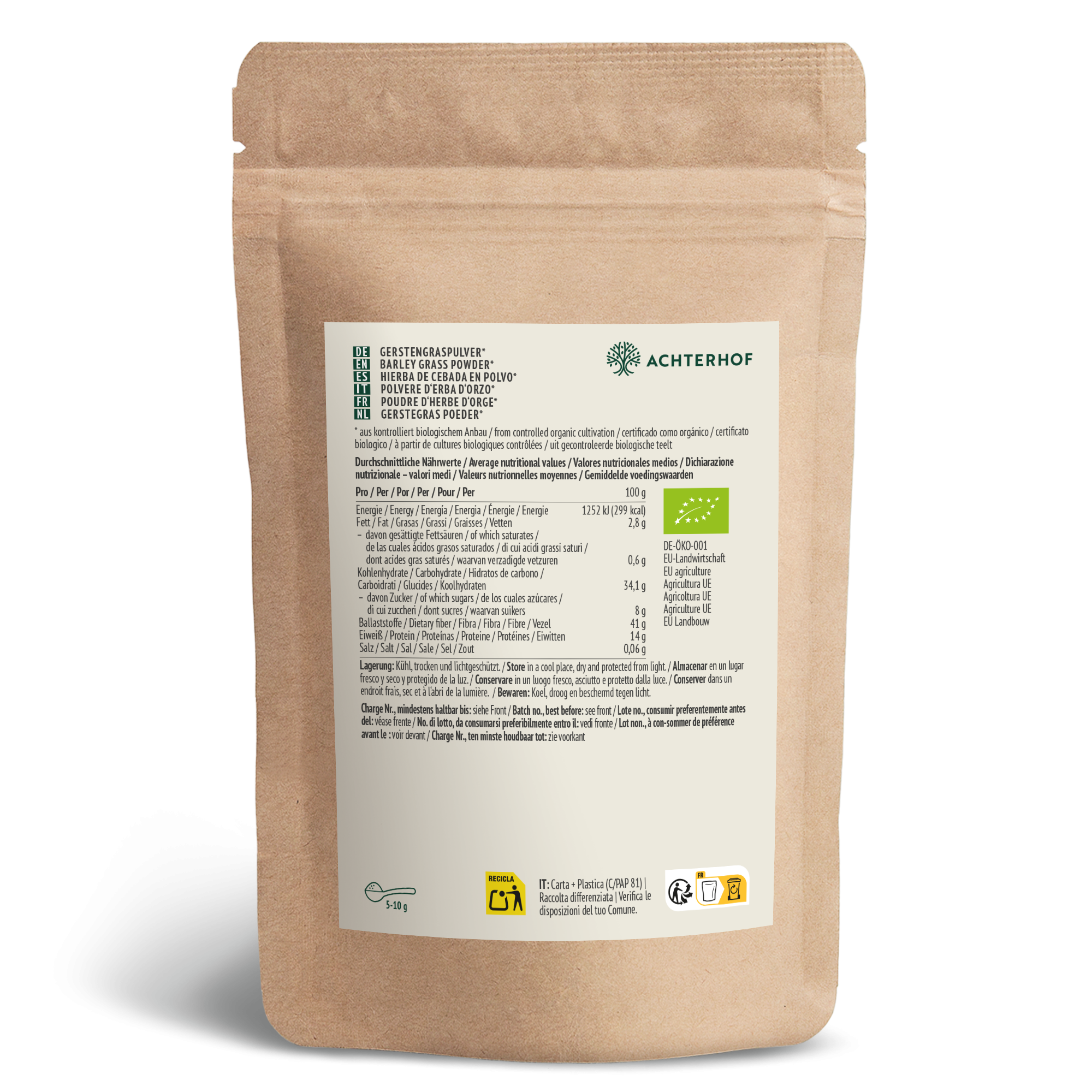 Bio Gerstengras Pulver (500g)