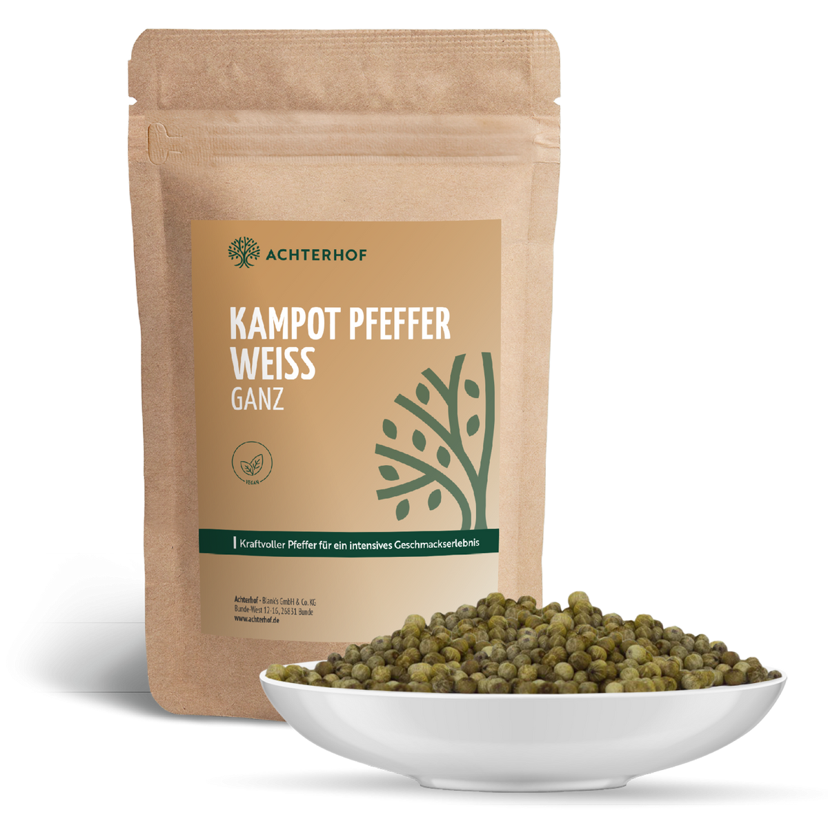 Kampot Pfeffer weiß ganz (100g)