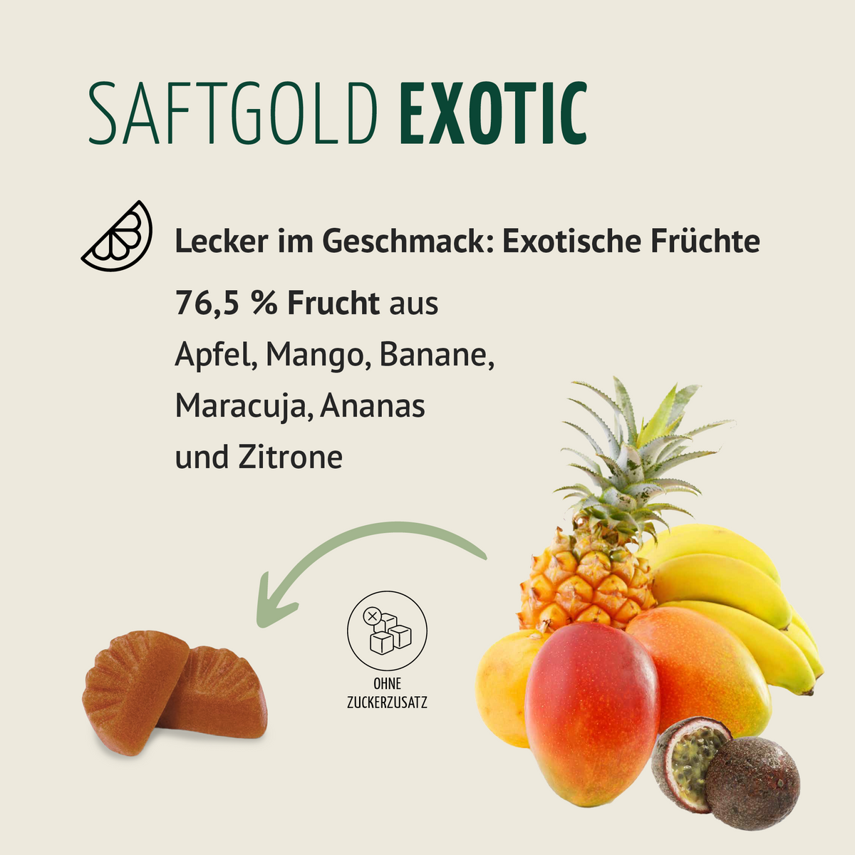 Saftgold Magnesium Gummies Exotische Früchte (60 Stück)