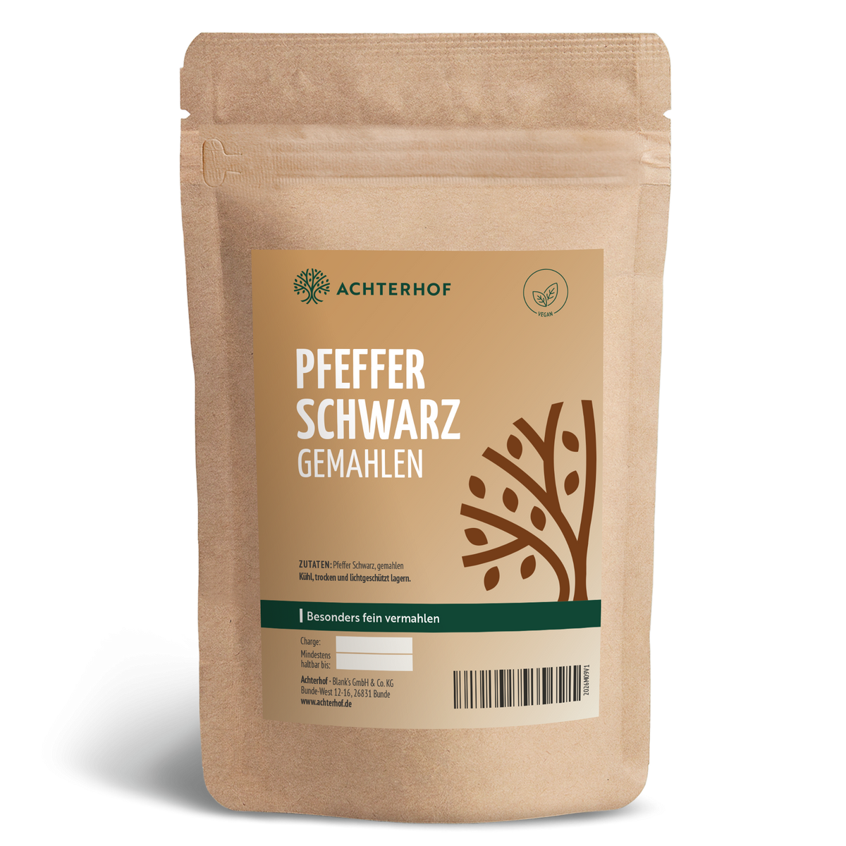 Pfeffer schwarz gemahlen (250g)
