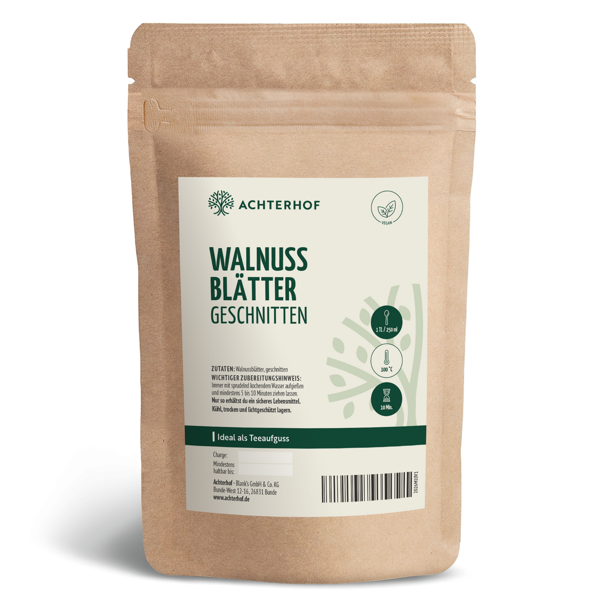 Walnussblätter geschnitten (500g)