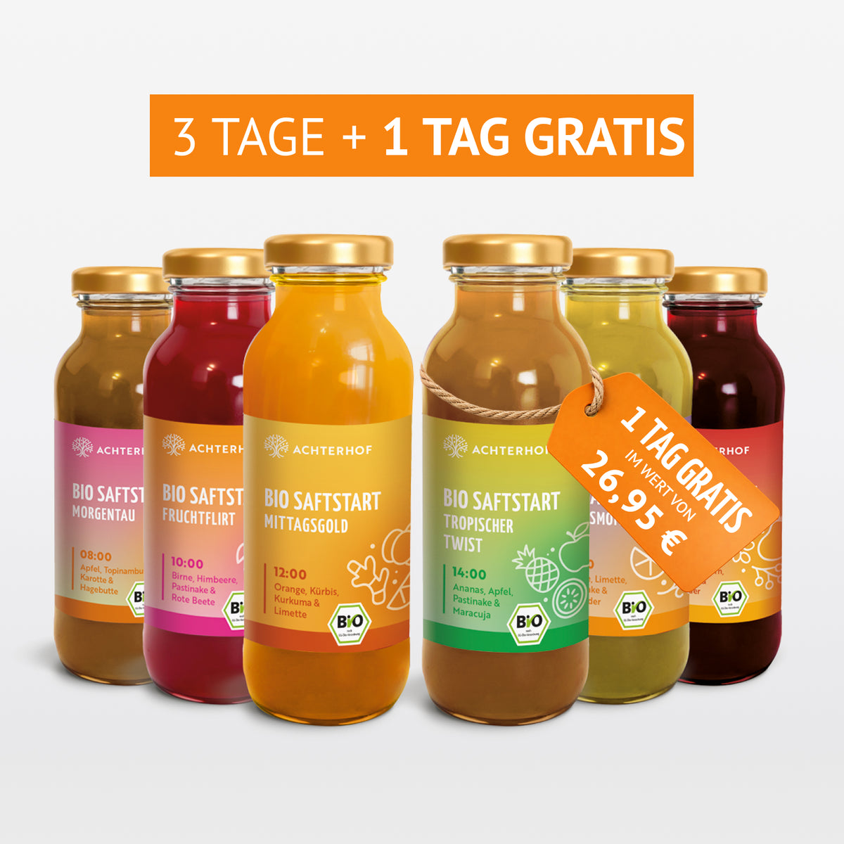 Saftstart Bio Saftkur 3+1 Tag GRATIS