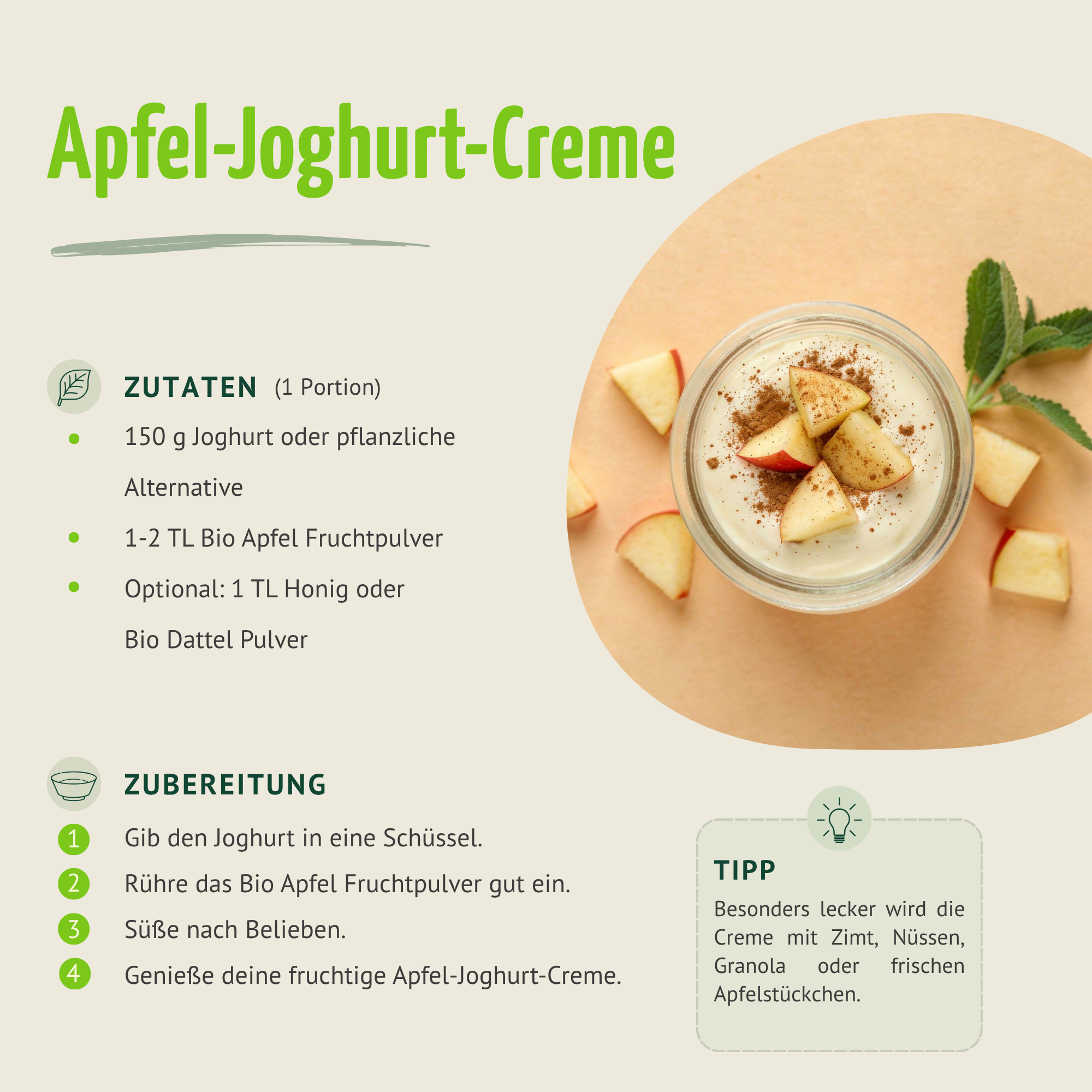 Bio Apfel Fruchtpulver (250g)