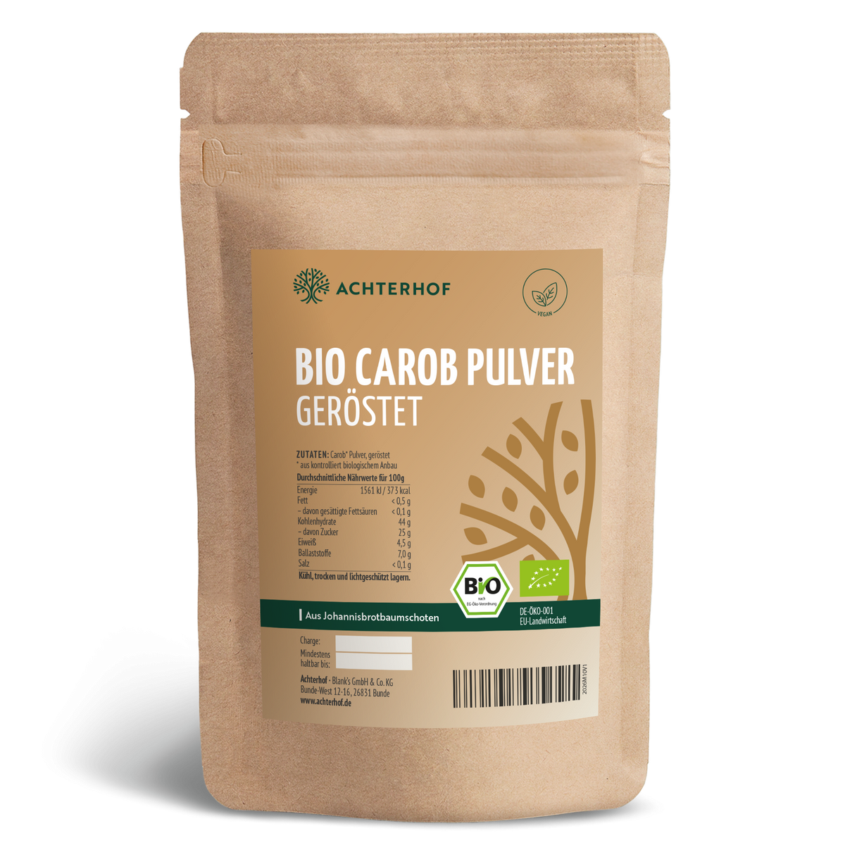 Bio Carobpulver geröstet (500g)