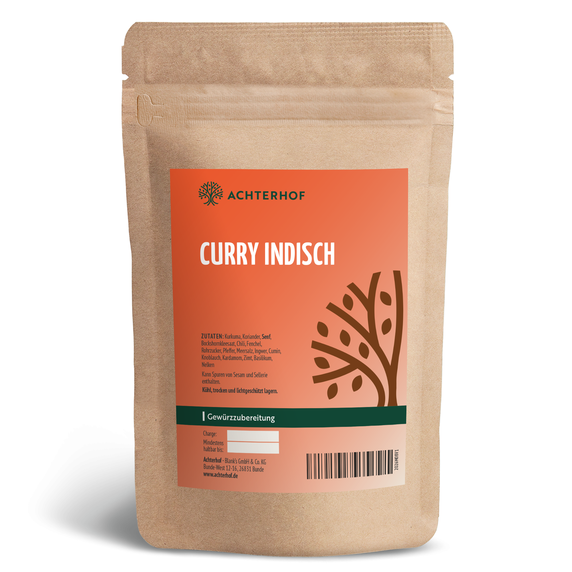 Curry Indisch Gewürzzubereitung (250g)