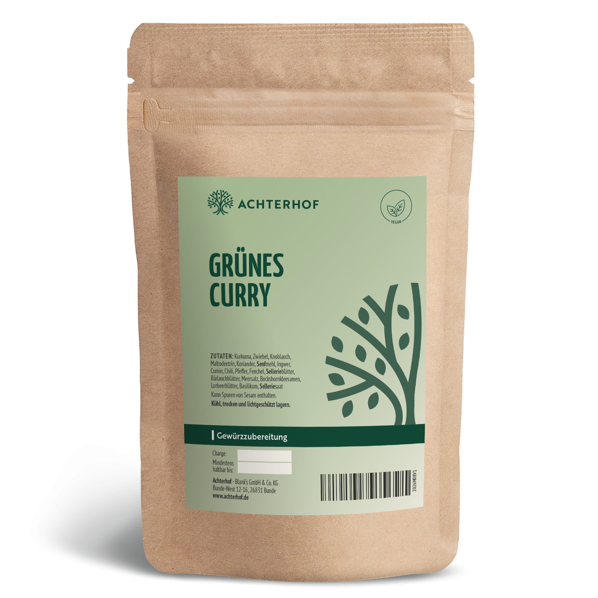 Grünes Curry Gewürzzubereitung (100g)