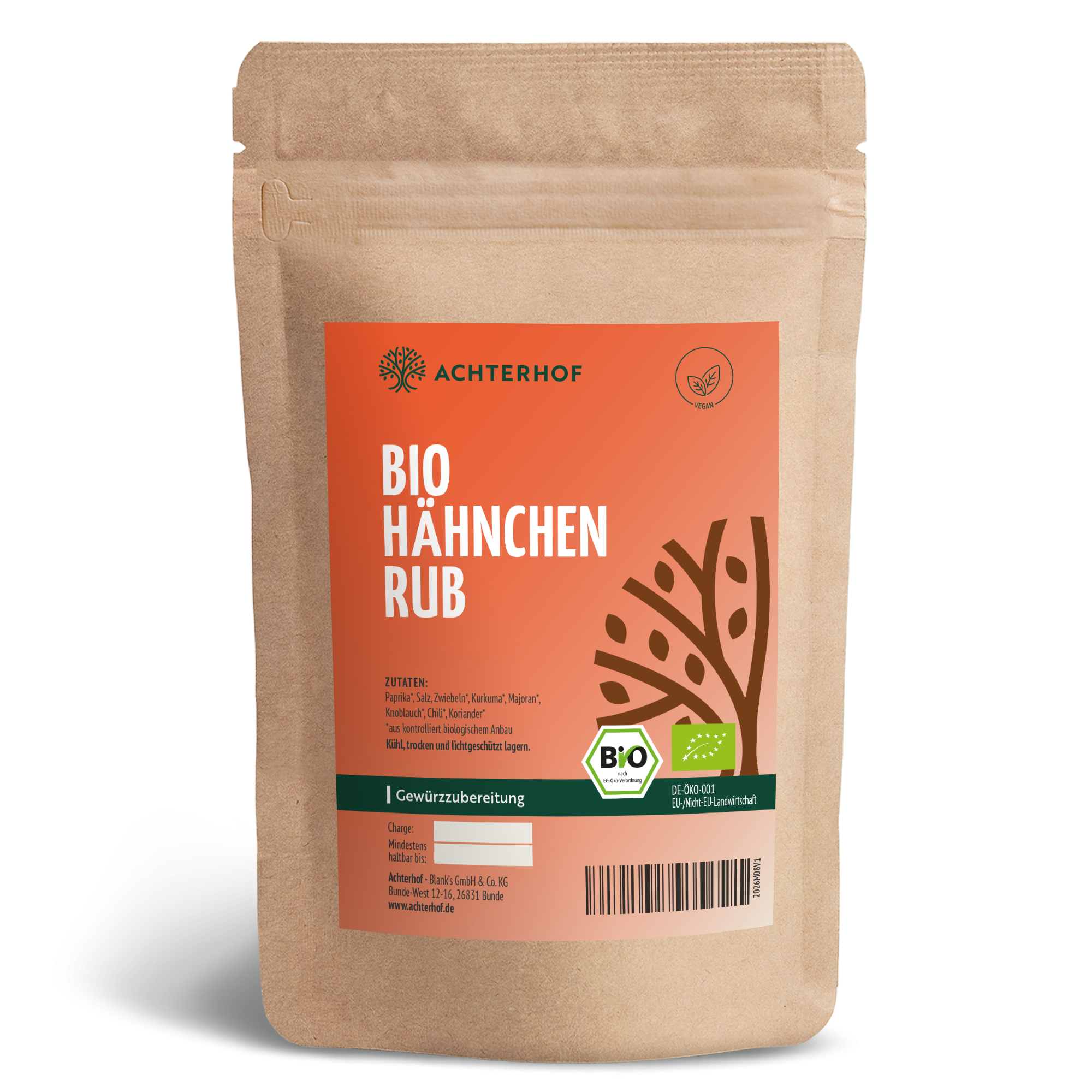 Hähnchen Rub Gewürzzubereitung Bio (100g)