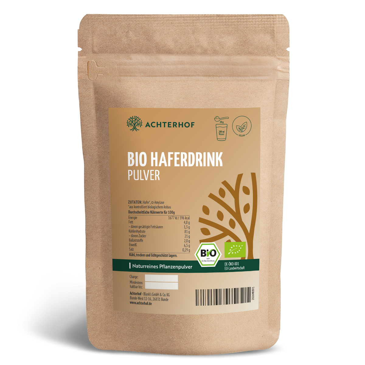 Bio Haferdrink Pulver (500g)