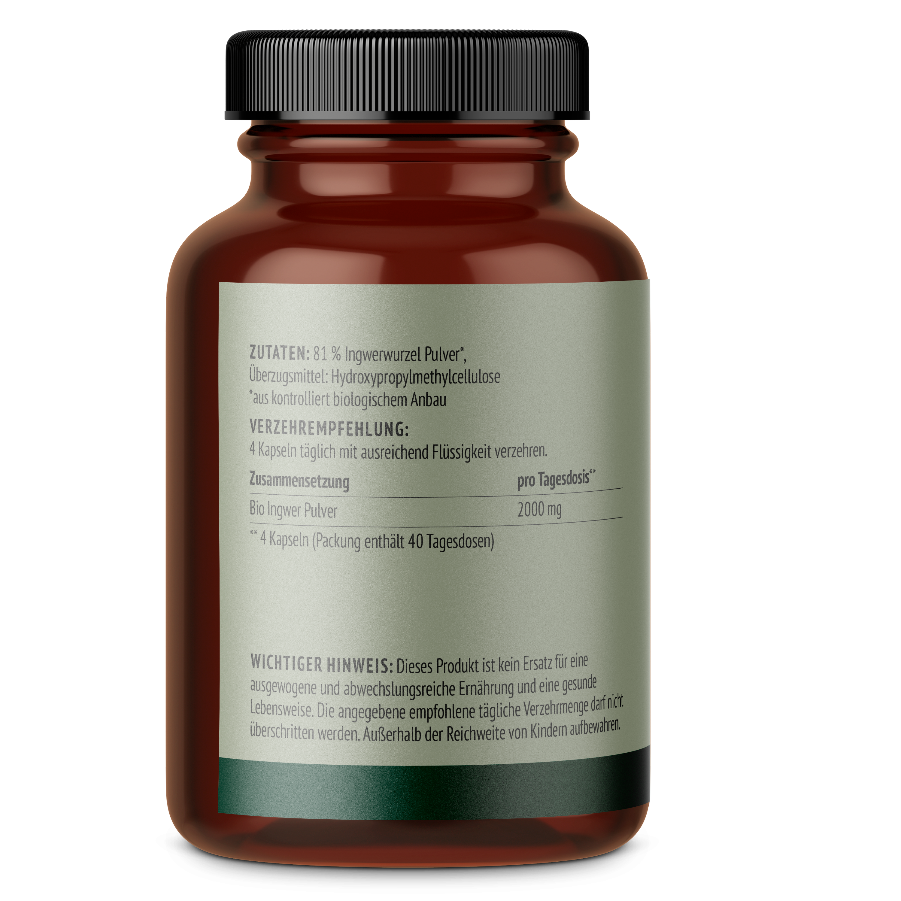 Bio Ingwer Kapseln (160 Kapseln)