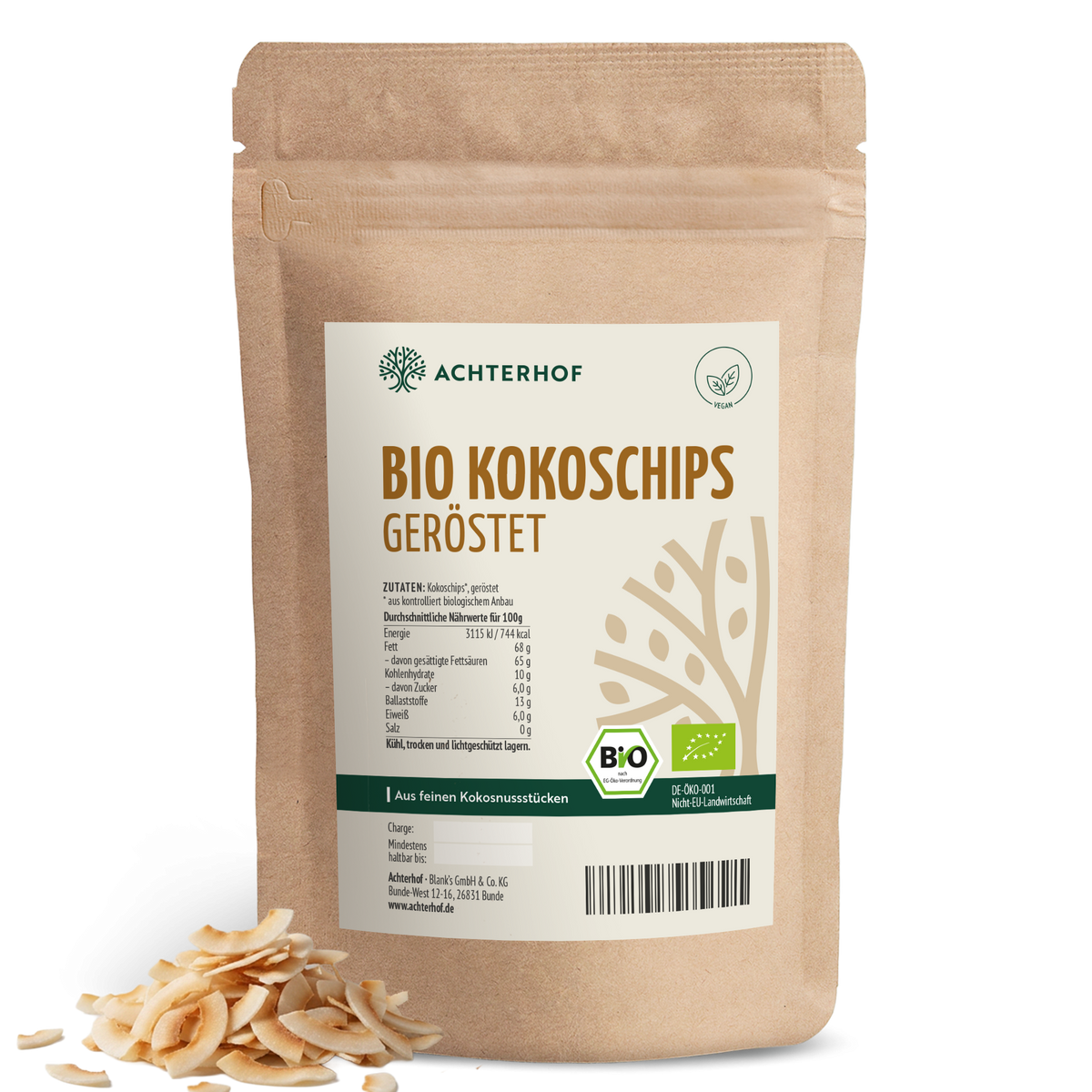 Bio Kokoschips geröstet (150g) - Testen mit Myra