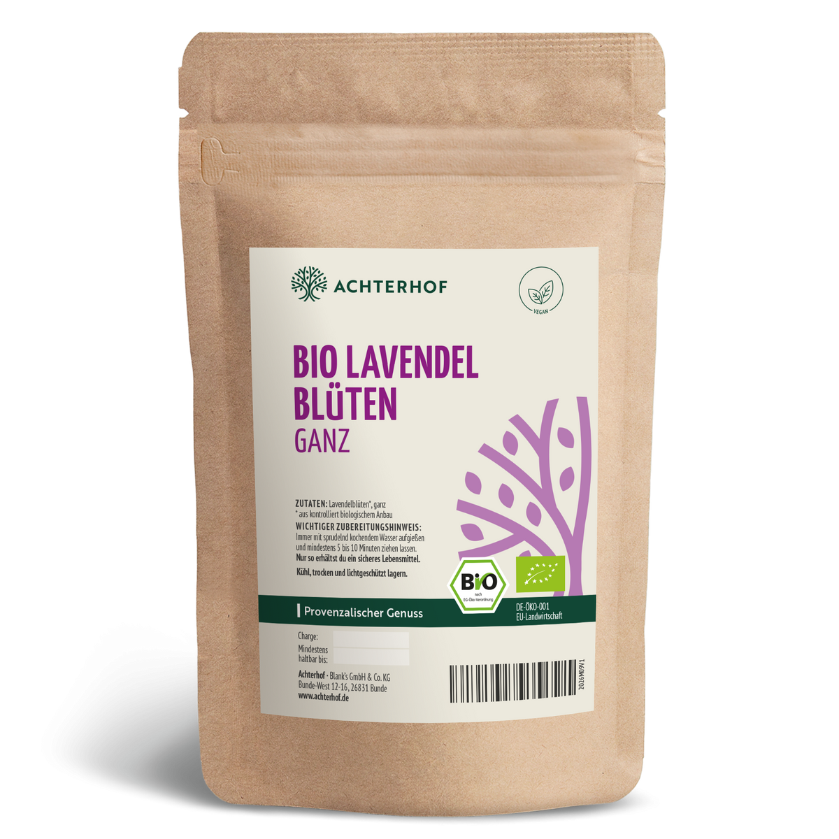 Lavendelblüten ganz Bio (250g)