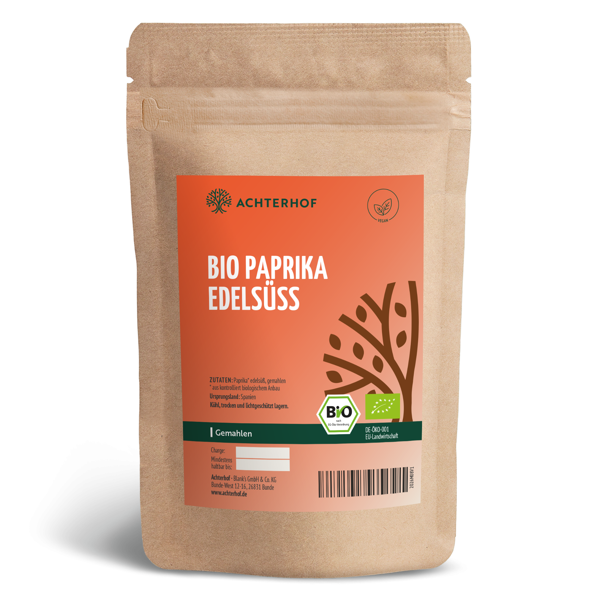 Bio Paprika edelsüß gemahlen (500g)