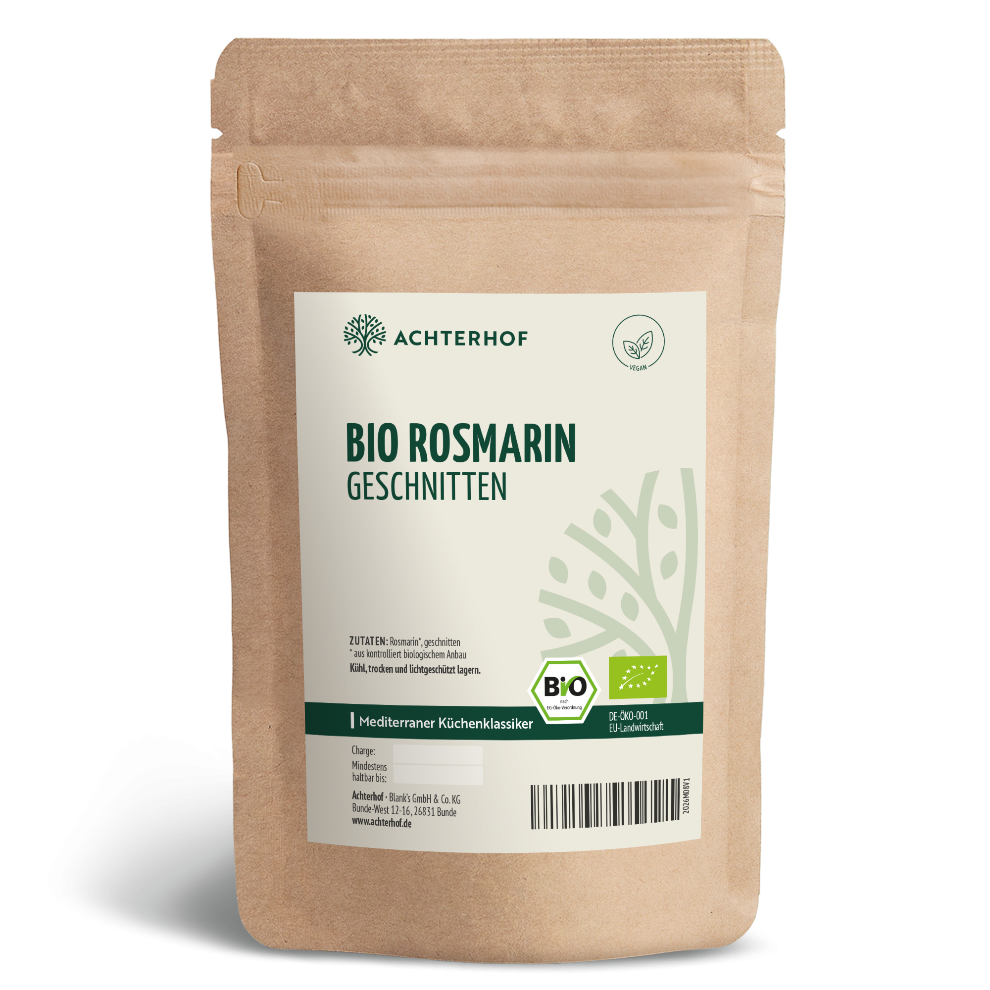 Bio Rosmarin geschnitten (500g)