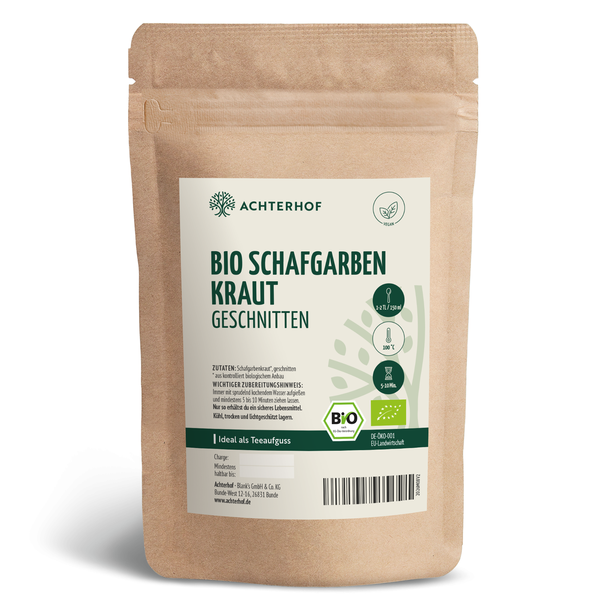 Bio Schafgarbenkraut geschnitten (500g)