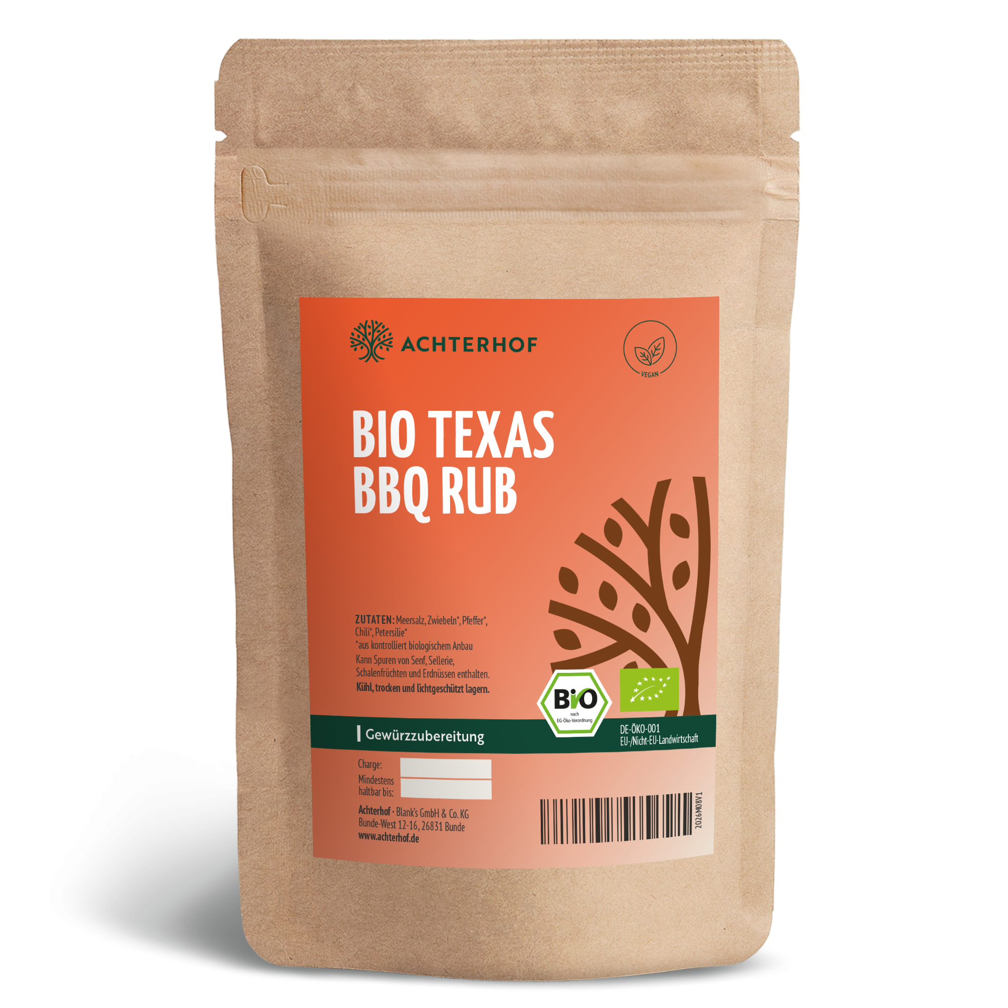 Texas BBQ Rub Gewürzzubereitung Bio (100g)
